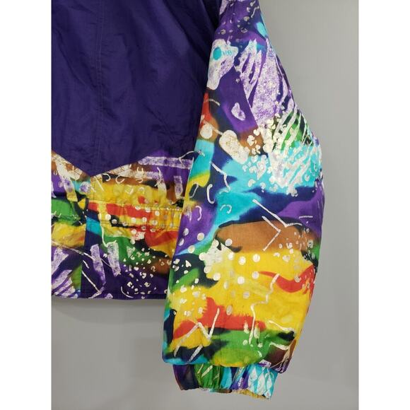 Vintage 90s 80's Multi Bright Colored EAST‎ WEST Puffer Ski Jacket Picasso Art - Picture 8 of 10